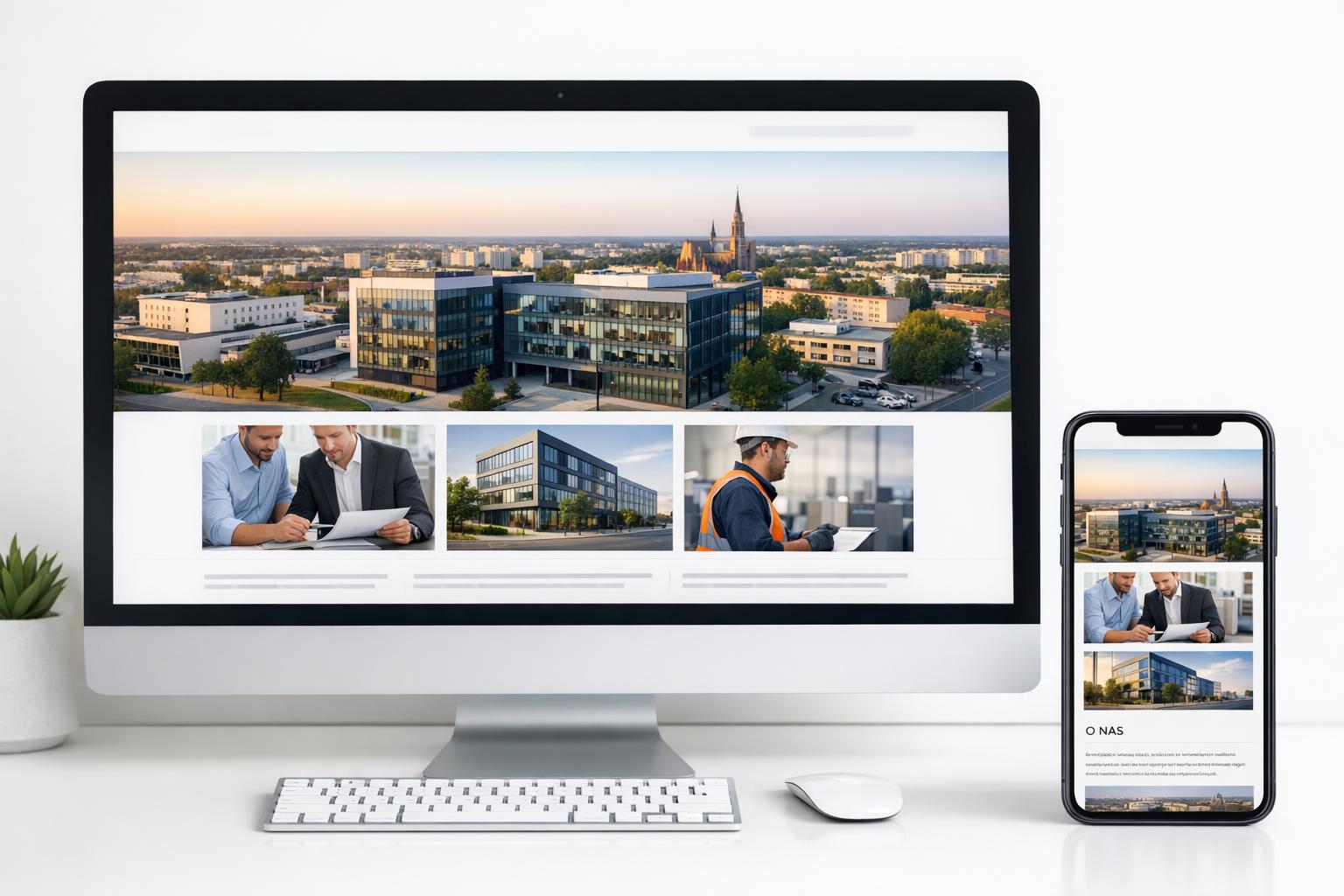 nowoczesna strona dla firmy w Radomiu - wygląd na komputerze i smartfonie